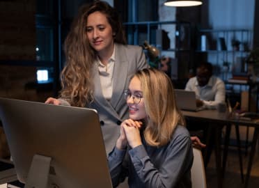 Women working on laptop